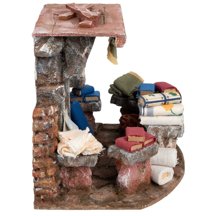 Bottega di stoffe e tappeti cm 19,6x14,3x16,1 h