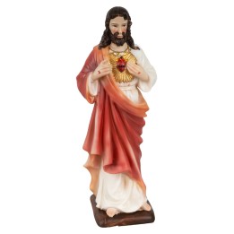 Sacro Cuore di Gesù 20,5 cm in resina