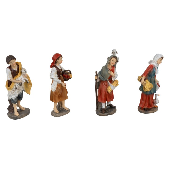 Set 4 mestieri serie 14-15 cm in resina