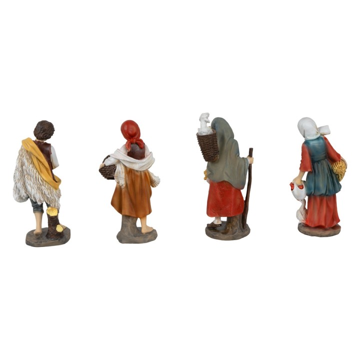 Set 4 mestieri serie 14-15 cm in resina