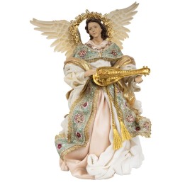 Angel in resin with fabric h 65 cm