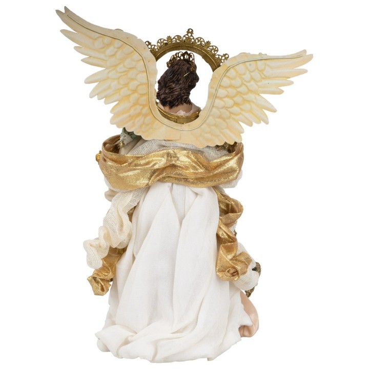 Angelo in resina con stoffa 38,5 cm