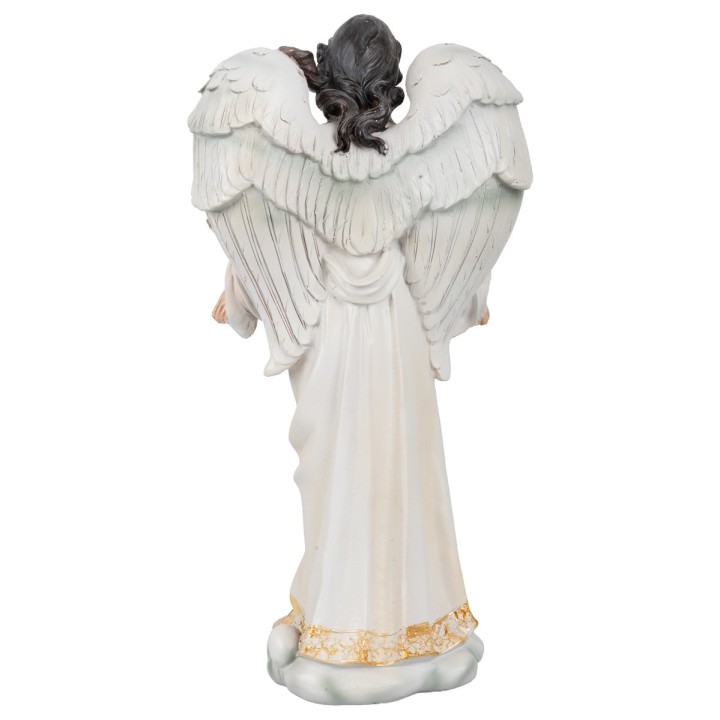 Ángel en resina con tela h 65 cm