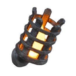 Fiaccola medievale da parete cm 2,4x4,8 h cm led giallo tremolante 12v