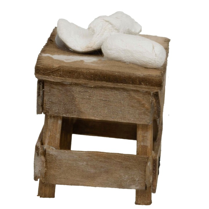 Stall with bread cm 9.5x7x6.5 h for Nativity Scene