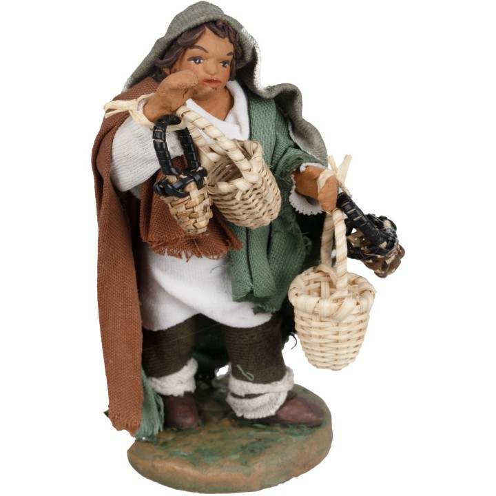 Vendedora de cestas de 10 cm