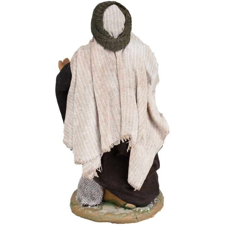 Mugnaio sacco in juta per Presepe 12 cm