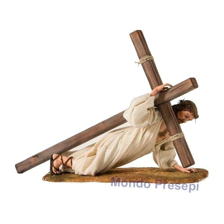 Jesus under the cross, 30 cm