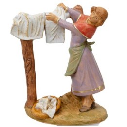 Donna che stende panni 12 cm Fontanini