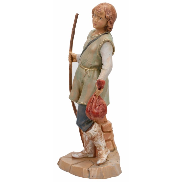 Pastore Fontanini con sacco da viaggio serie 19 cm