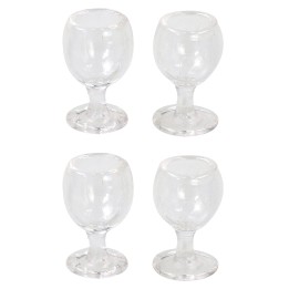 Set 4 calici in vetro ø 1 cm