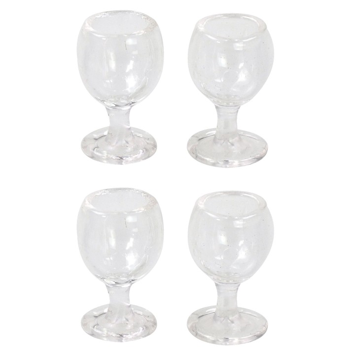 Set of two glass goblets ø 1 cm