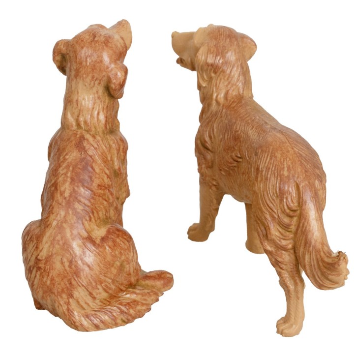Set due cani serie Fontanini per statue da 19 cm