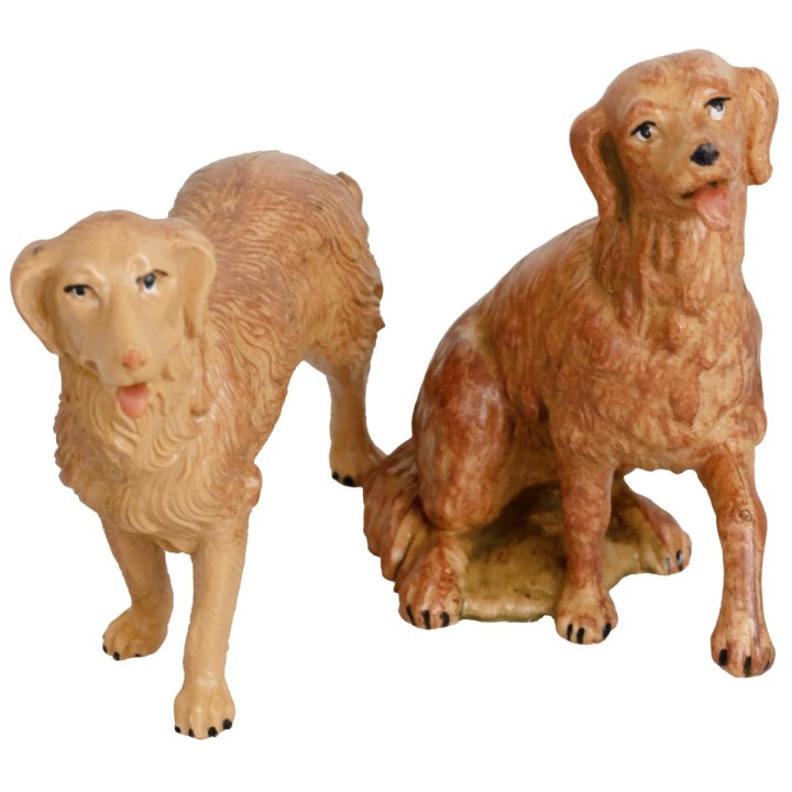 Set due cani serie Fontanini per statue da 19 cm