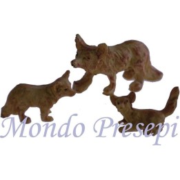 Set of 3 wolves
