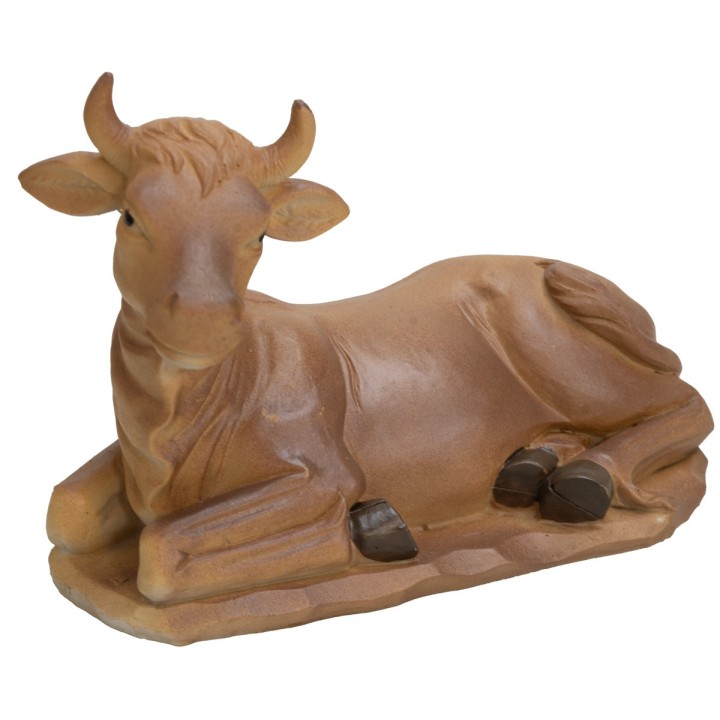 Bue e asino seduti per statue da 25-3 cm in resina
