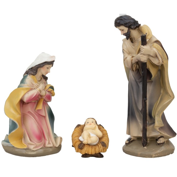 Natividad 3 figuras en resina cm 20