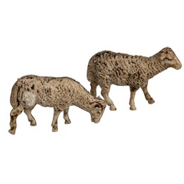 Set 2 pecore oliver per statue cm 8-10