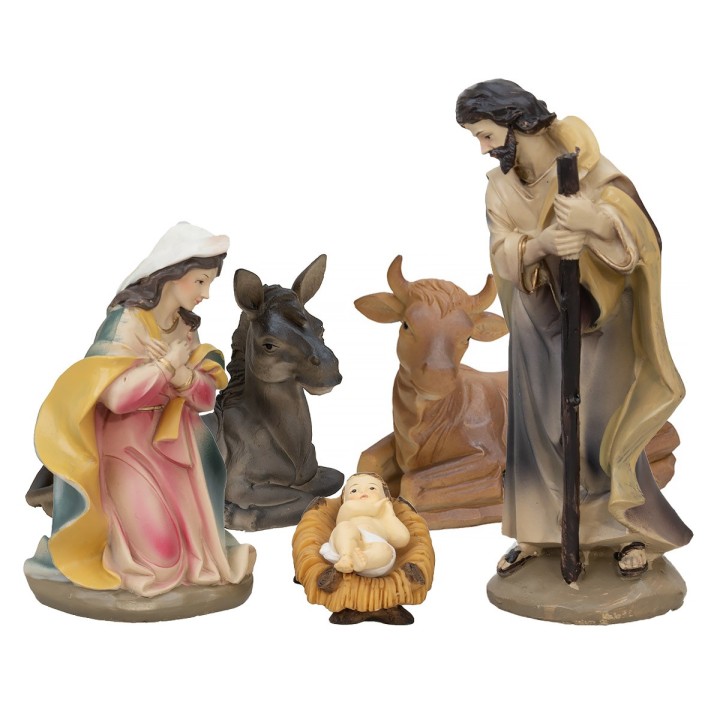 Nacimiento 5 figuras en resina cm 20
