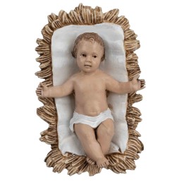Baby Jesus in cradle for statues of 10 cm Landi
