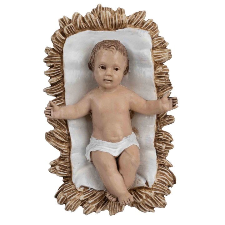 Baby Jesus in cradle for statues of 10 cm Landi