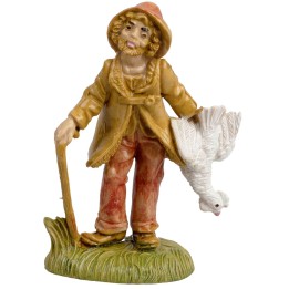 Pastore con bastone e gallina Euromarchi serie 7-8 cm