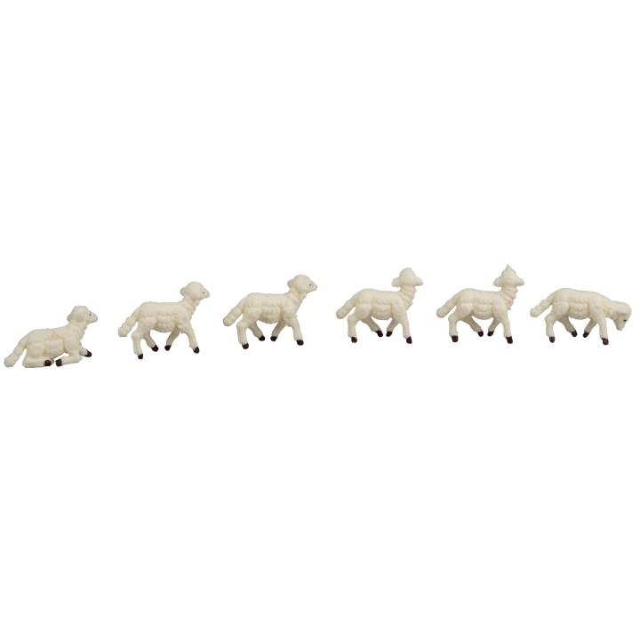 Gruppo di 6 pecore serie Euromarchi per statue da 7-8 cm