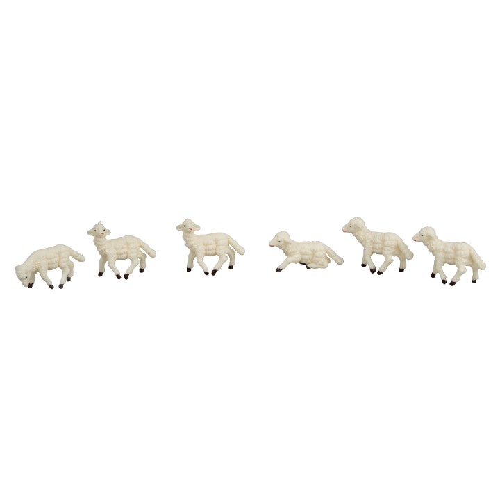Gruppo di 6 pecore serie Euromarchi per statue da 7-8 cm