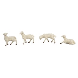 Set 4 pecore serie Euromarchi per statue da 12-15 cm