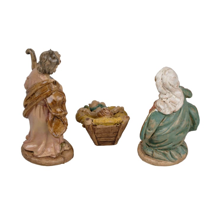 Nativity set 3 pcs in PVC lux 6 cm