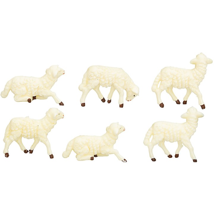 Set 12 ovejas en pvc serie Euromarchi para