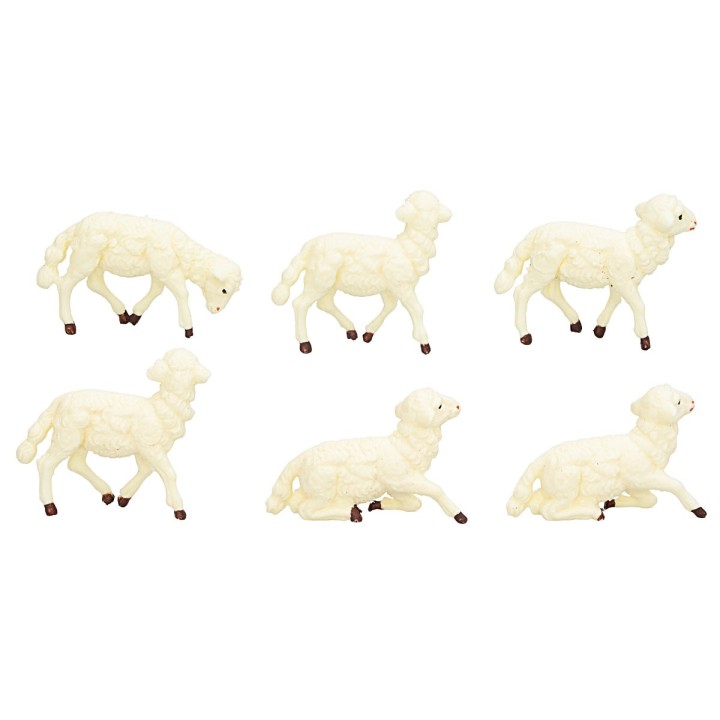 Set 12 ovejas en pvc serie Euromarchi para