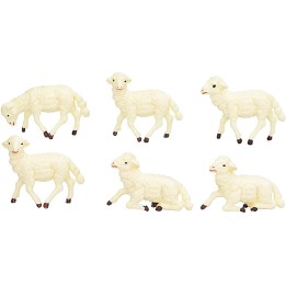Set 6 pecore Euromarchi per statue da 10-12 cm
