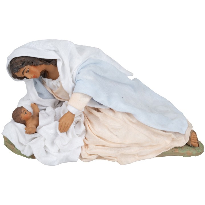 Madonna sdraiata con Gesù Bambino serie 30 cm