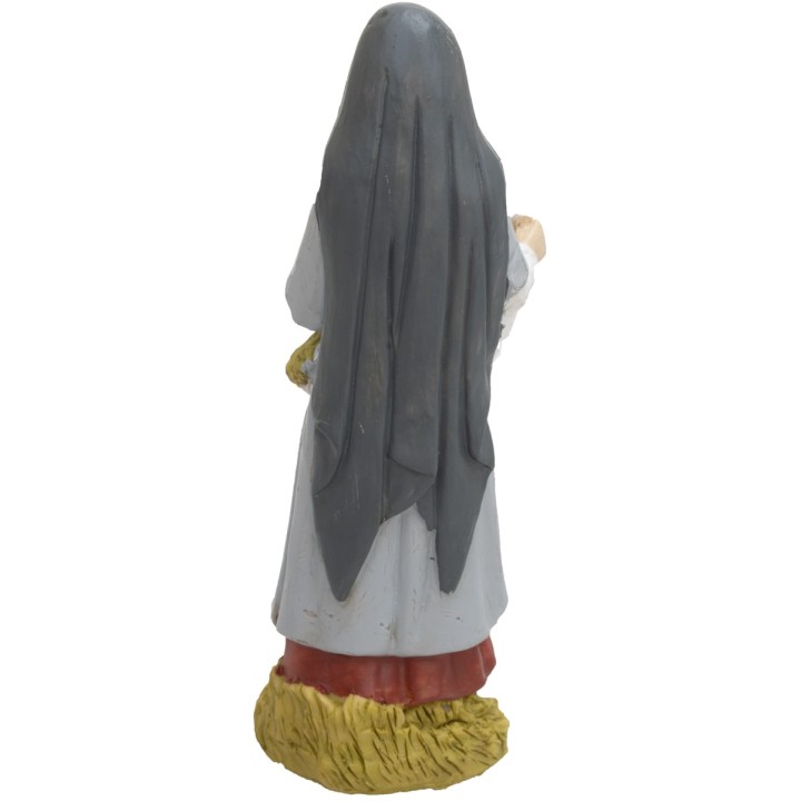 Campesina con trigo en resina 15 cm