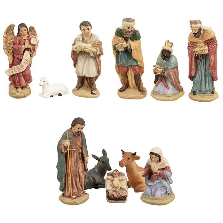 Nativity 11 subjects 12 cm series in resin