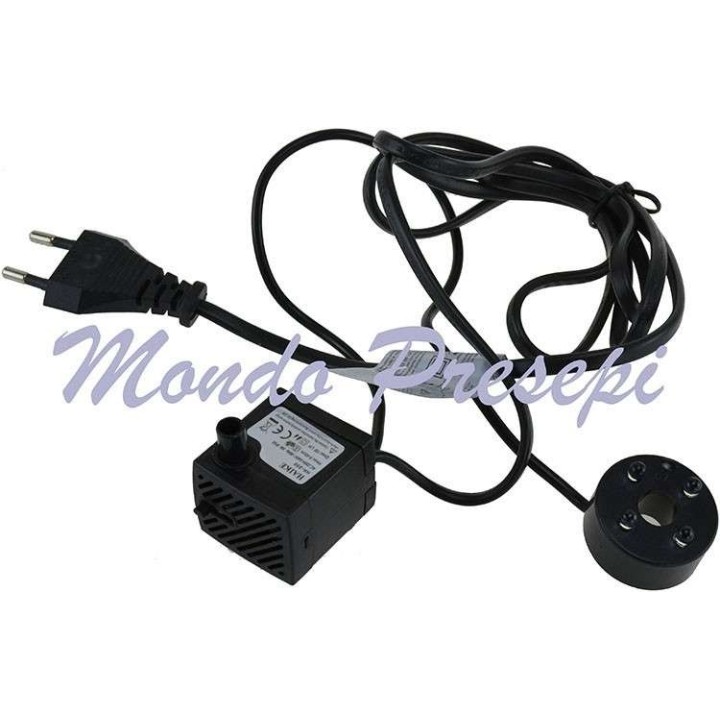 Pompa 150 l/h con led bianchi altezza 40 cm