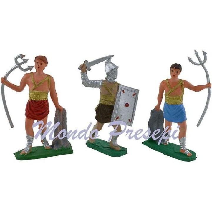 Set of 3 gladiators 7 cm