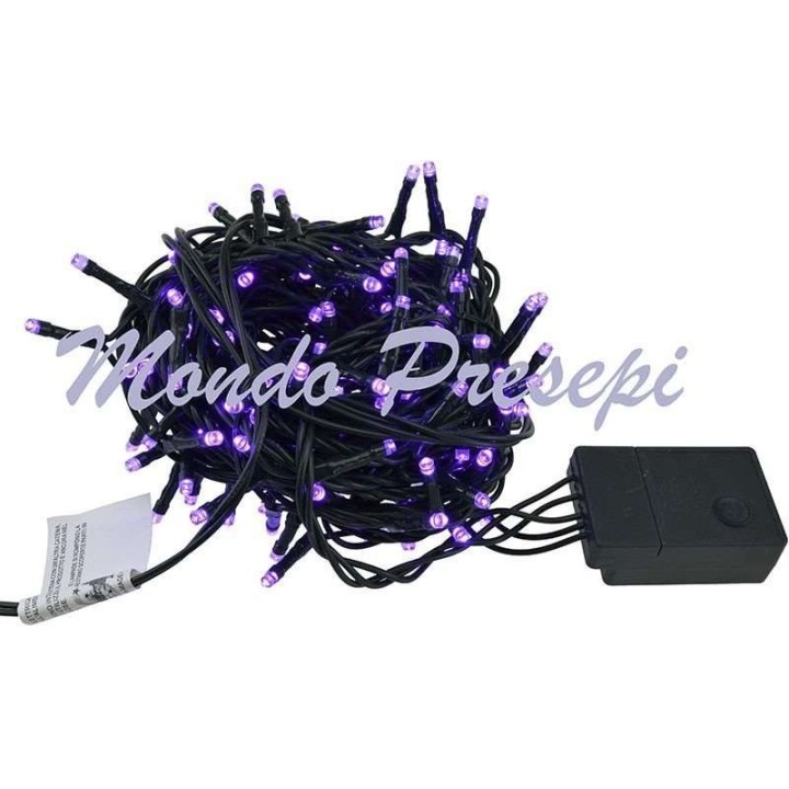 Cadena de 180 luces LED fucsia con juegos de luces.