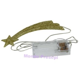 Stella cometa presepe con led cm 15