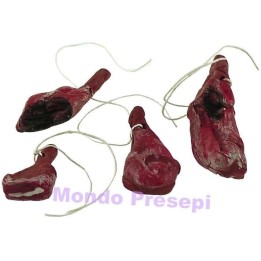 Set 4 pezzi di carne assortiti d'appendere