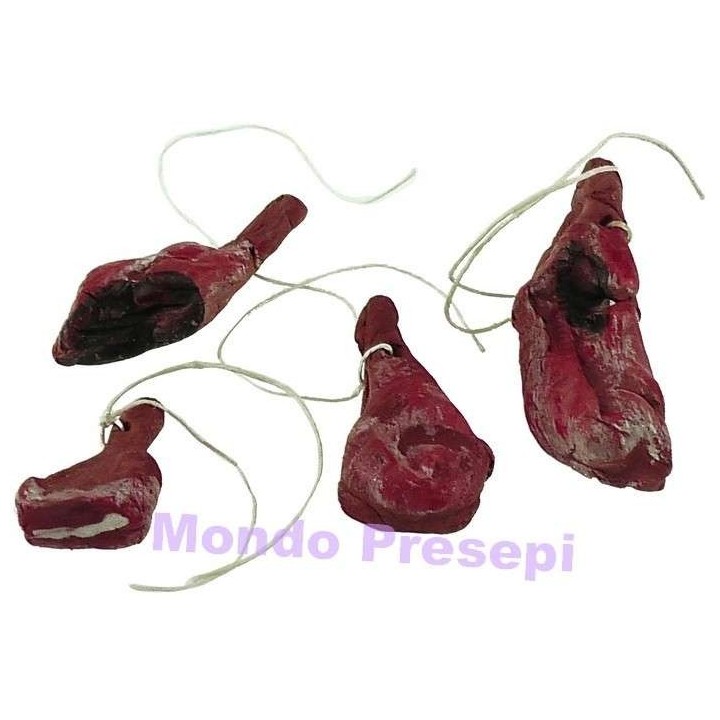 Set 4 pezzi di carne assortiti d'appendere