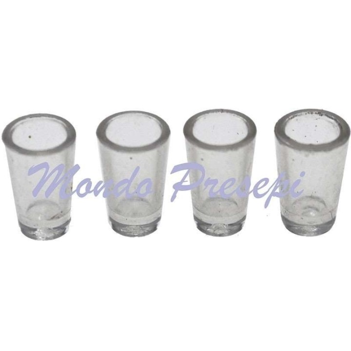 Set 4 bicchieri mm 7x12 mm