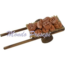 Carro con pane cm 9,5x3x2 h.
