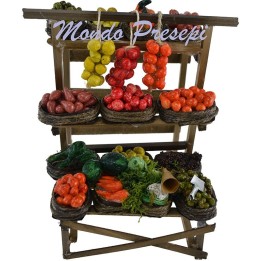 Banco con frutta e verdura cm 12x13x16 h.