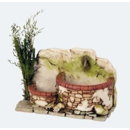 Fuente de resina con dos tazones