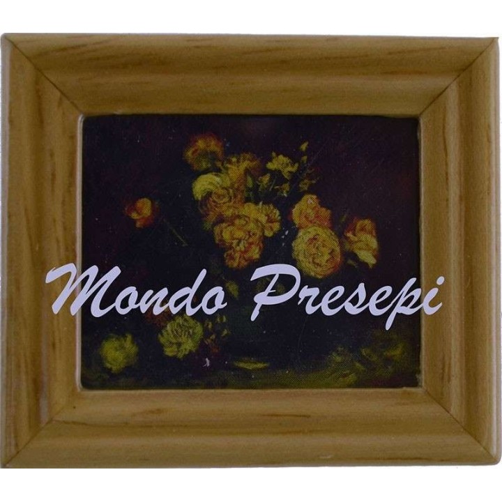Quadro con fiori cm 3,7x4,2
