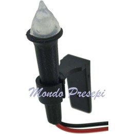 Antorcha parpadeante LED 8 mm amarillo 12v. 