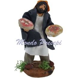 Uomo con pizze cm 10