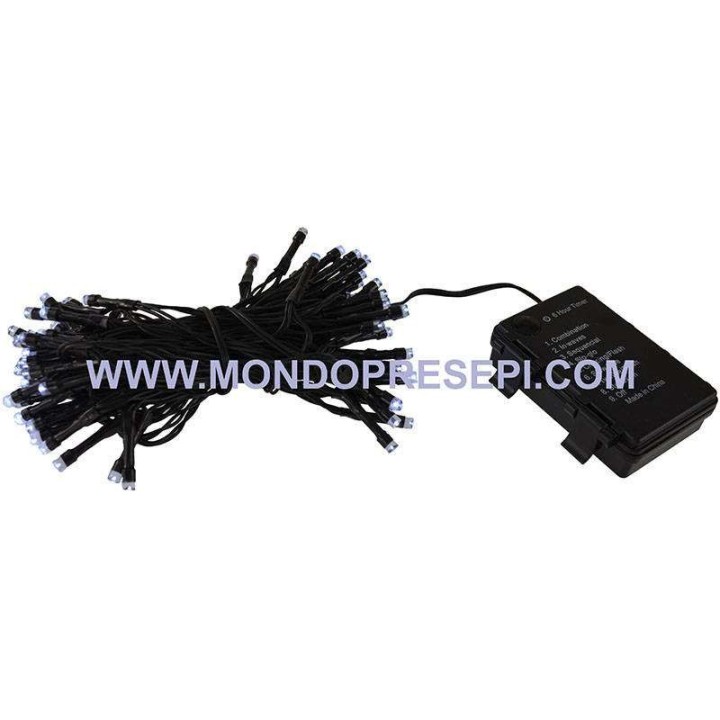96 Led luce fredda con timer e 8 giochi di luce